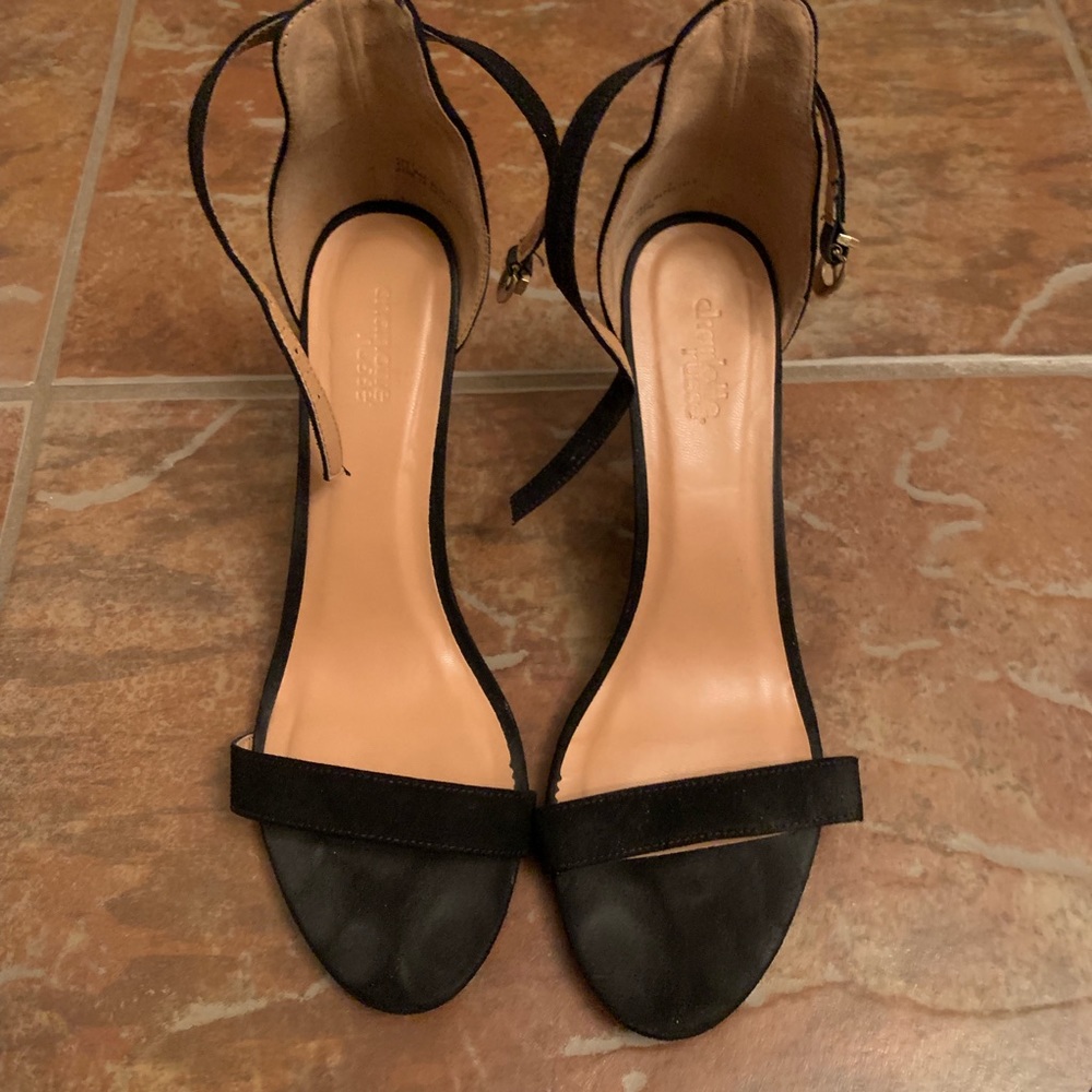 CHARLOTTE RUSSE BLACK STRAP HEELS